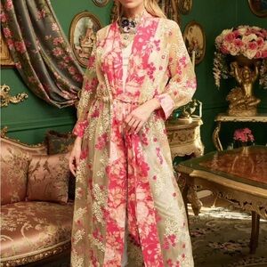 Aratta Fairy Rose Duster and Pant set size Large